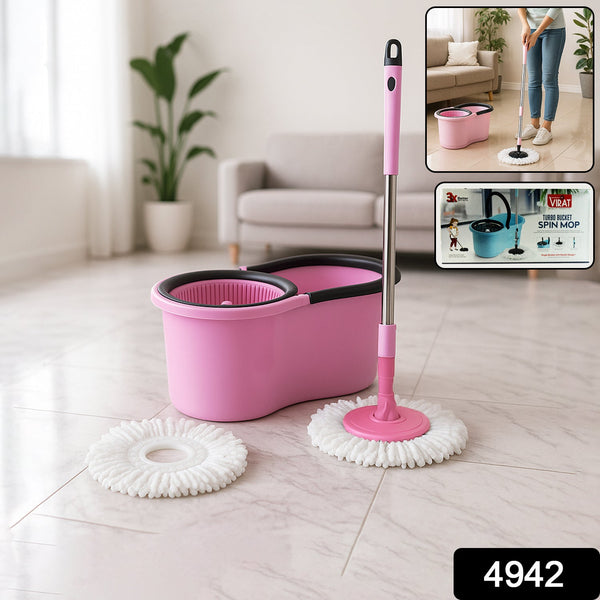 Quick Spin Mop With Steel Spin Bucket for Floor Cleaning
