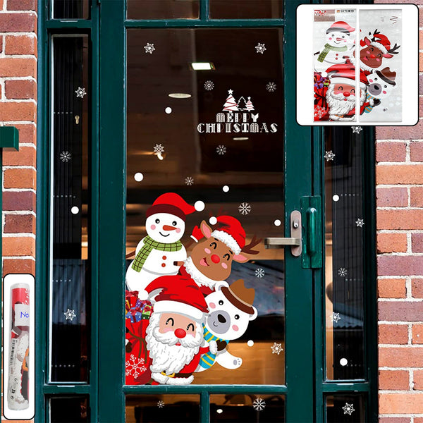 Christmas Theme Glass & Wall Sticker 90x60 cm (1 Pc)