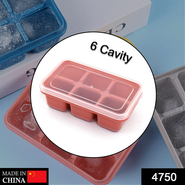 6-Cavity Silicone Ice Tray  Ideal for Kitchen & Home Use