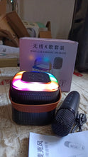 Wireless Speaker Microphone Set with RGB Light  Portable Karaoke