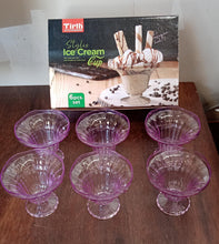 Crystal Plastic Ice-Cream Bowl Set  Serving Bowls (6 Pc)