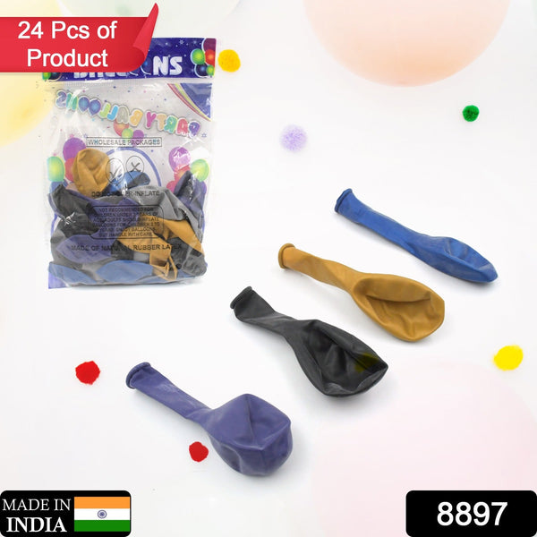 Balloons Kinds of Latex Balloons for Birthday / Party Decoration Multicolor (24 Pcs Set)