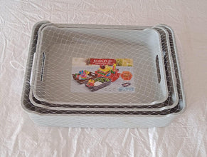 Multipurpose Organising & Storage Plastic Tray Set of 3