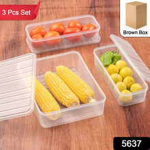 Plastic Food Storage Container for Fridge (3 Pcs set)