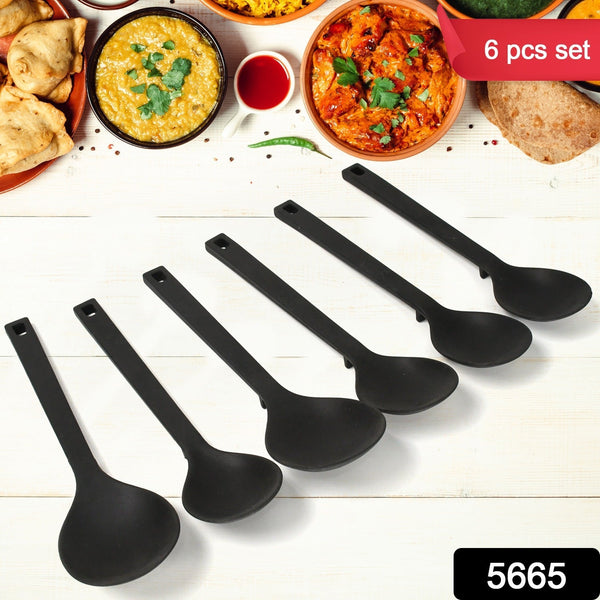 Multipurpose Silicone Spoon, Silicone Basting Spoon Non-Stick Kitchen Utensils Household (6 Pcs Set)
