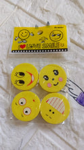 Cute Smile Emoji Eraser Set  Perfect for Kids (4pc Set)