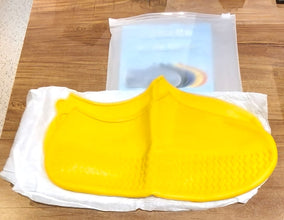Yellow Non-Slip Silicone Rain Shoe Cover  Waterproof Foldable Anti-Skid (1 Pair)