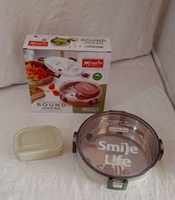 Miracle Stainless Steel Round Lunch Box, with Small Plastic Box (450 ML + 250 ML Approx)