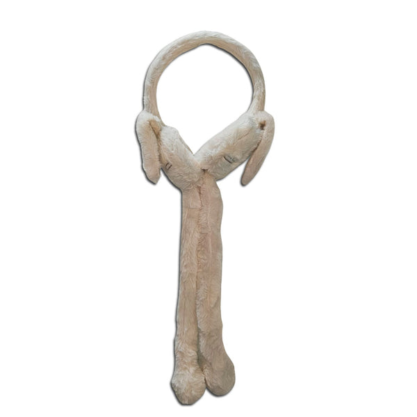 Cat Face Embroidery Earmuffs for Kids (Cream)