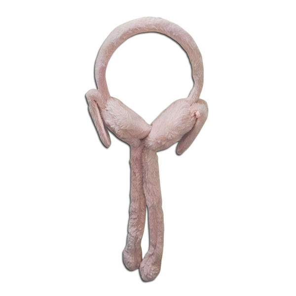 Rabbit Face Embroidery Earmuffs (Pink)