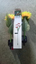 2 Pc Outdoor Solar Sunflower Lights  Waterproof Garden Landscape Stake Light
