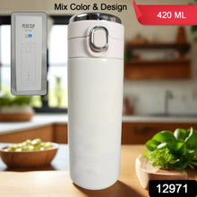 Smart Vacuum Insulated Water Bottle with LED Temperature Display (Mix Color & Design / 420 ML)