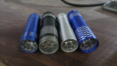 Portable Mini Torch  9 LED Pocket Flashlight, Battery Operated (Mix Color)