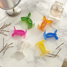 Mini Hair Claw Clips for Girls 6 Pc Colorful Small Hair Clamps