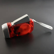2-LED Hand Press Torch Battery-Free Hand Crank Flashlight