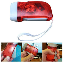 2-LED Hand Press Torch Battery-Free Hand Crank Flashlight