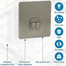 Self-Adhesive Heavy-Duty Plastic Wall Hook  1 Pc (8x8 cm)