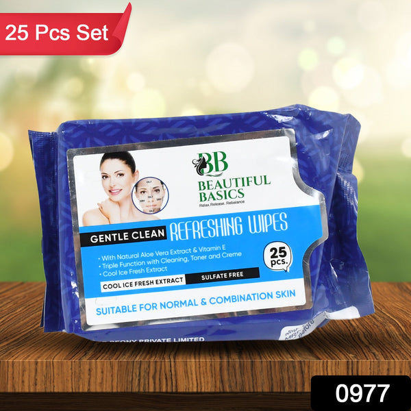 Refreshing Wet Wipes for Face (25 Wipes)