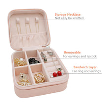 Portable Jewellery Box for Women – Mini PU Leather Travel Storage Case