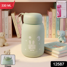 Cute Rabbit Printed Portable Insulated Water Bottle (330ML / 1 Pc)