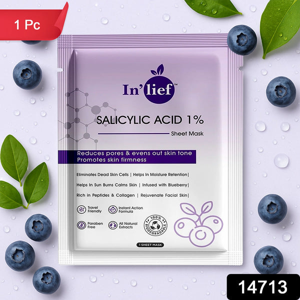 lief Salicylic Acid 1% Clarifying & Pore-Refining Facial Sheet Mask (1 Pc)