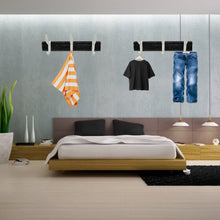 Wall Mounted Coat Hanger Rack  6 Hooks for Clothes, Jackets & Hats