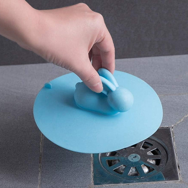 Drain Cover, Water Stopper, Tank Stopper, Rabbit Silicone, Odor Resistant (1 Pc )